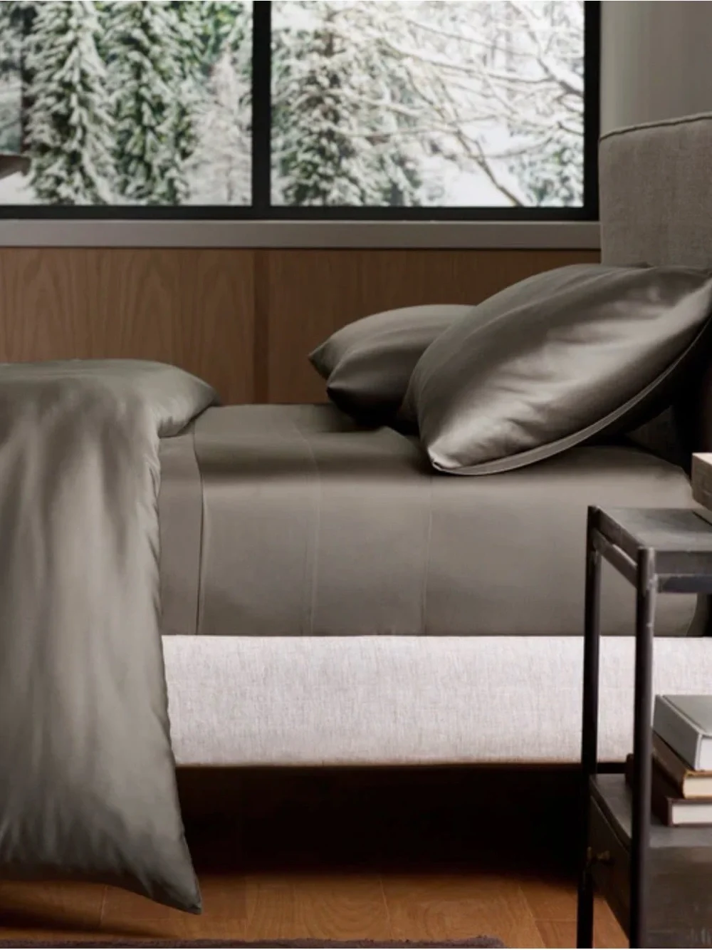 Cozy Earth Bamboo Sheet Set - Queen - Charcoal - NWT